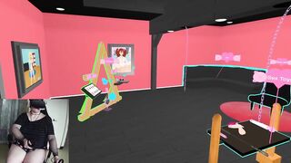 Thicc PAWG BBW Punk Plays VR Game Nympho Coach she Squirts and he Jizzes all over her
