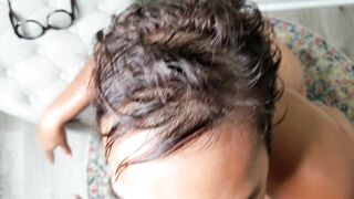 milf Hispanic Blows Cock Cummed Facial