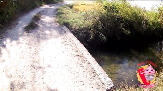 He Falls off his Bike to look at Ladymuffin