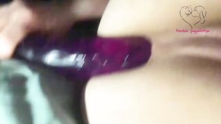 Having Fun with myself with Toys, Screwed myself into my Vagina & Booty. Double Penetration Ending!