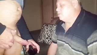 Friend offer my Wifey Wine from his Penis