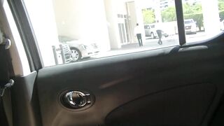 Helena Price Eats Good Hispanic Snatch inside the back Seat of a Vehicle on the Highway