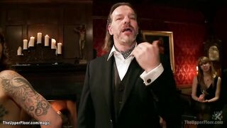 4 slaves fucking at bondage party