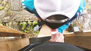 Made a Cool Blowjob to a Friend in Nature and he Cum