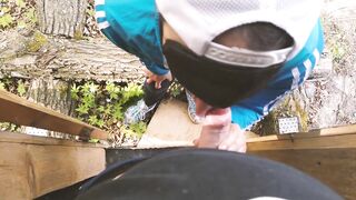 Made a Cool Blowjob to a Friend in Nature and he Cum