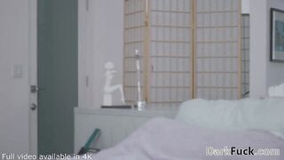 hot Dark Hair fucks long ebony dick PI to get back at