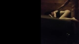 Cheating fiance gets fuck by a long ebony dick in public