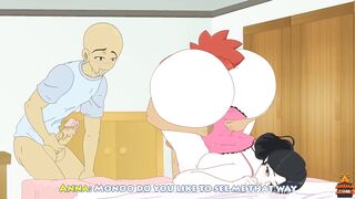 Long Booty Woman Farts with two Guys