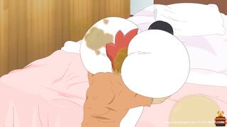 Long Booty Woman Farts with two Guys