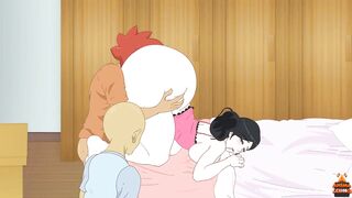 Long Booty Woman Farts with two Guys