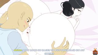 Long Booty Woman Farts with two Guys