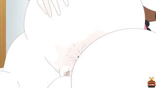 Long Booty Woman Farts with two Guys
