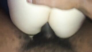 Monster ebony cock destroying little white ass