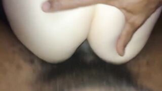 Monster ebony cock destroying little white ass