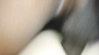 Monster ebony cock destroying little white ass