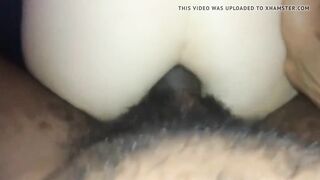 Monster ebony cock destroying little white ass