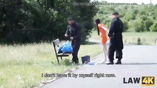 LAW4k. Having sex with kinky cops promises outlawed snatch with mouth