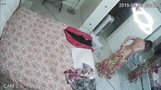 hidden Web Web Cam. Bombshell Mom Blonde changing inside bedroom