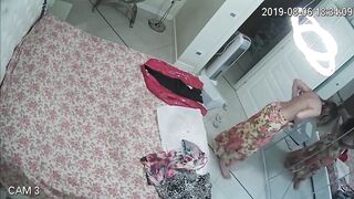 hidden Web Web Cam. Bombshell Mom Blonde changing inside bedroom