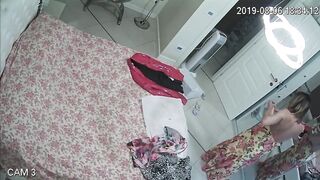 hidden Web Web Cam. Bombshell Mom Blonde changing inside bedroom