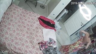 hidden Web Web Cam. Bombshell Mom Blonde changing inside bedroom
