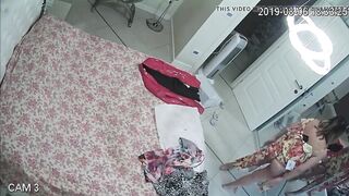hidden Web Web Cam. Bombshell Mom Blonde changing inside bedroom