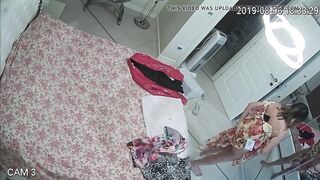 hidden Web Web Cam. Bombshell Mom Blonde changing inside bedroom
