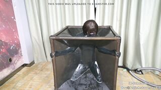 Latex vacuum box bondage and BP fem dominatrix