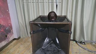 Latex vacuum box bondage and BP fem dominatrix