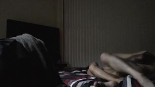Young Asian Huge Boobies Grind Wet Twat with Creampie