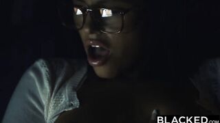 BLACKED Adriana Chechik Takes Trio of long ebony penis
