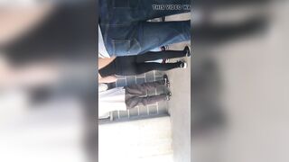 Dance Team Girl ass into yoga pants