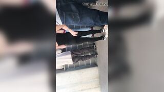 Dance Team Girl ass into yoga pants
