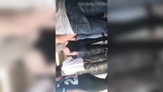 Dance Team Girl ass into yoga pants