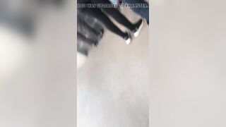 Dance Team Girl ass into yoga pants