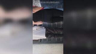 Dance Team Girl ass into yoga pants