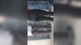 Dance Team Girl ass into yoga pants