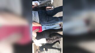 Dance Team Girl ass into yoga pants