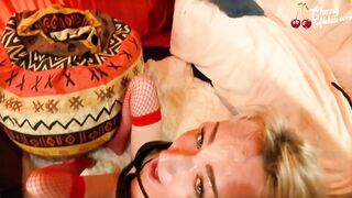 Passionate Women Juicy Sucks Long Stranger's Cock On Camera