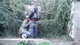 Real teenie Year Mature Couple 18 year old yo Scandal Outside Sex at different