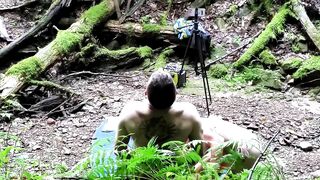 Voyeur - Romantic Walk into Woods Sexsual Pegging & Real Passionate Sex by Waterfall HARD DOGGY STYLE
