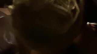 Hot Blonde Blows and Fucks her Man into Front of the Fireplace
