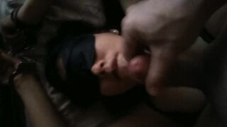 point of view Amazingly Hot Load into her Mouth for this Unfaithful Wifey (Hispanic with Handcuffs)