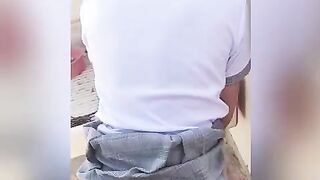 Hispanic Schoolgirl women SUCKING OFF Cock and FUCKING into the College!