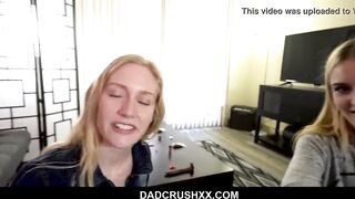 Adorable blondes fuck by STEPDADDY during sleepover - Mazzy Grace