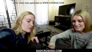 Adorable blondes fuck by STEPDADDY during sleepover - Mazzy Grace