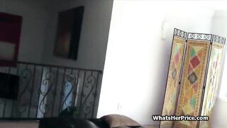 Blonde earns cash on penis during lunch break