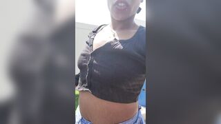 Stopping at Random Stores Flashing Pee Twerking then had a Stranger to Flash her Breast and more