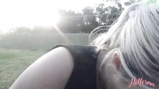 Sex with blonde on the road