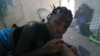 Ghetto Hoodrat College Skank Sucking Off Cock for Tuition Fees